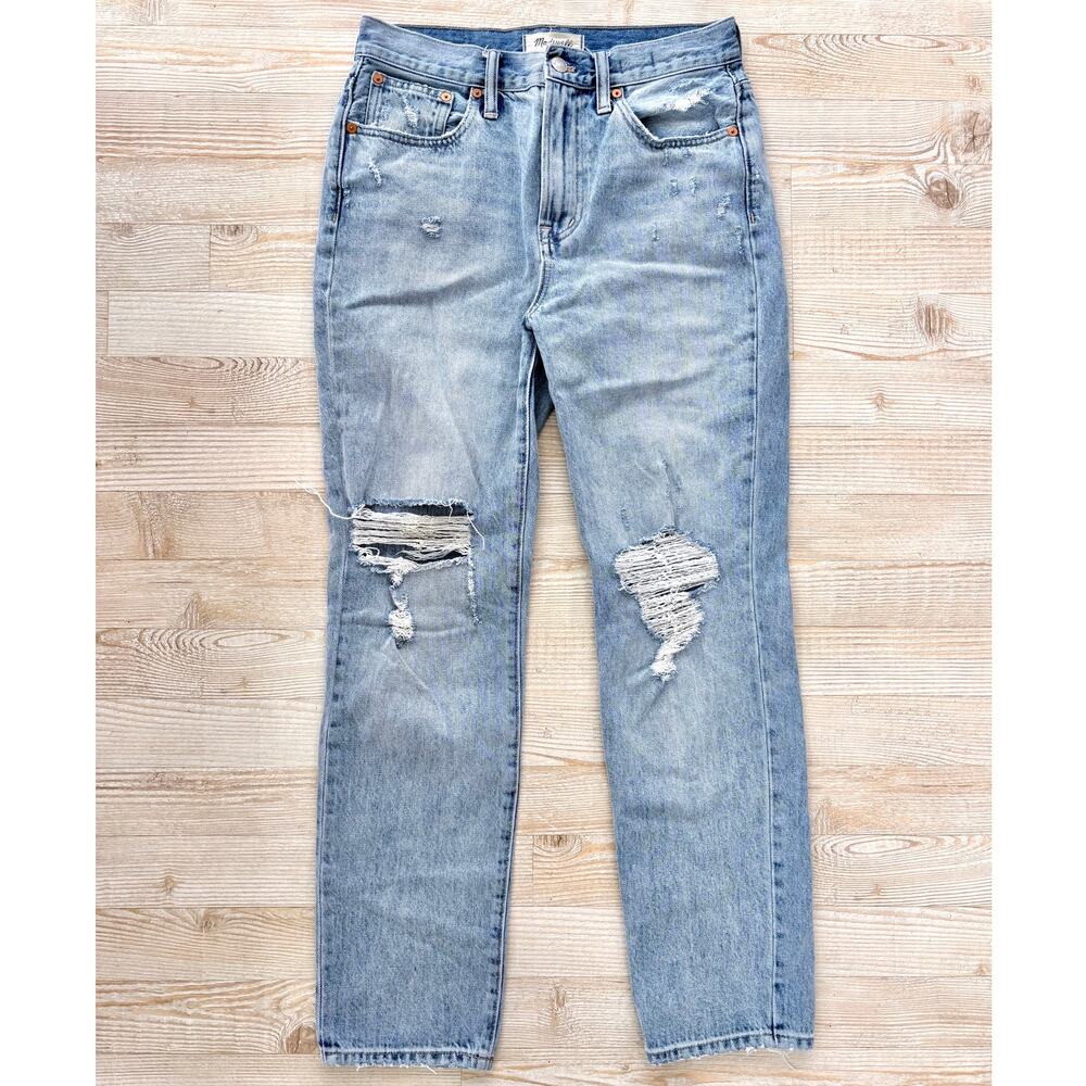 Madewell The Perfect Vintage Jean Calabria Light Wash Ripped Edition Size 28